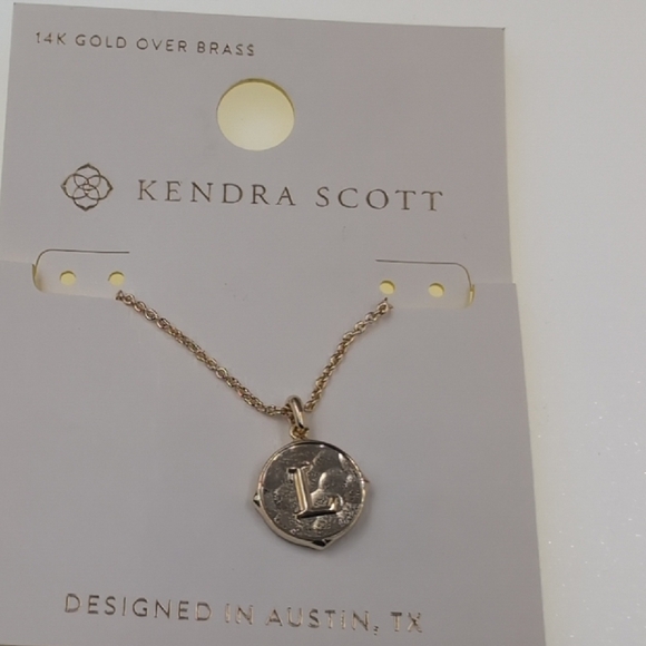 Kendra Scott Initial Gold Pendant Necklace - Picture 4 of 9
